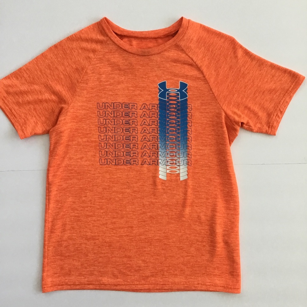 Under Armour Heargear Boys Shirt Orange Size Youth Large